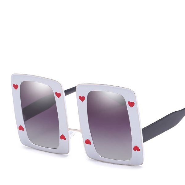sun glasses sunglasses for women 2021 personalized large square frame ocean sunglasses with love decoration, White;black
sun glasses sunglasses for women 2021 personalized large square frame ocean sunglasses with love decoration, White;black