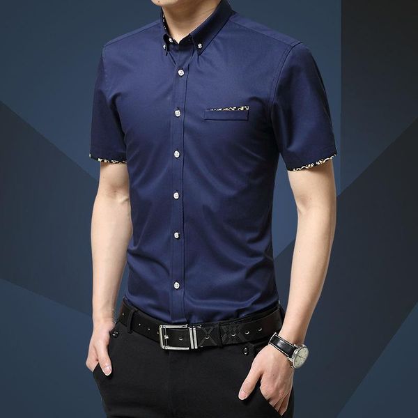 men's casual shirts spring summer men short sleeve slim leisure business dress large size formal grey red blue white 5xl, White;black
men's casual shirts spring summer men short sleeve slim leisure business dress large size formal grey red blue white 5xl, White;black