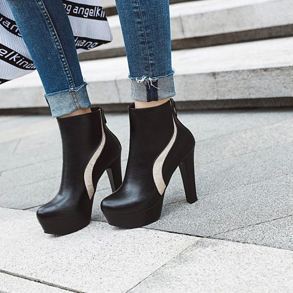 boots autumn round-toe waterproof platform short women's side zipper stiletto leather boot 4571 lady shoes -40, Black
boots autumn round-toe waterproof platform short women's side zipper stiletto leather boot 4571 lady shoes -40, Black
