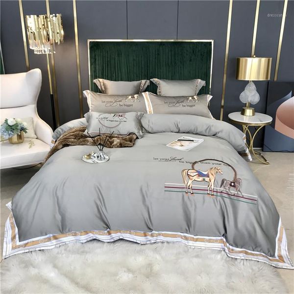 new satin silk cotton bedding set knight horse embroidery double duvet cover set bed linen fitted sheet pillowcases home textile1
new satin silk cotton bedding set knight horse embroidery double duvet cover set bed linen fitted sheet pillowcases home textile1