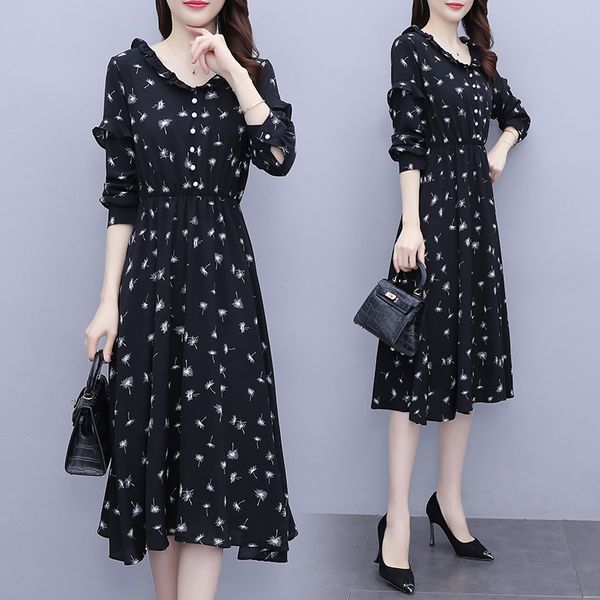 women printed plus size dressed in fat 100kg wear loose with long sleeves v z4ut, Black;gray
women printed plus size dressed in fat 100kg wear loose with long sleeves v z4ut, Black;gray