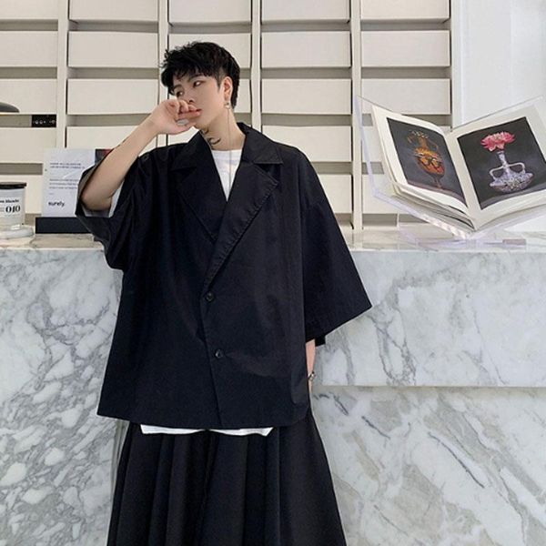 men's casual shirts homens oversize bat manga curta jaqueta masculina streetwear hip hop gótico solto camisa estilo japão casaco outer, White;black
men's casual shirts homens oversize bat manga curta jaqueta masculina streetwear hip hop gótico solto camisa estilo japão casaco outer, White;black