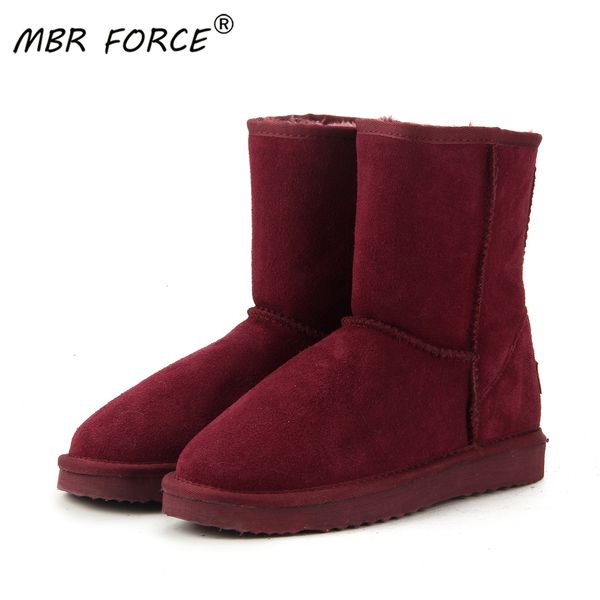 mbr force female classic genuine cowhide leather snow boots women mid calf warm winter for large size wine red boot q1104, Black
mbr force female classic genuine cowhide leather snow boots women mid calf warm winter for large size wine red boot q1104, Black