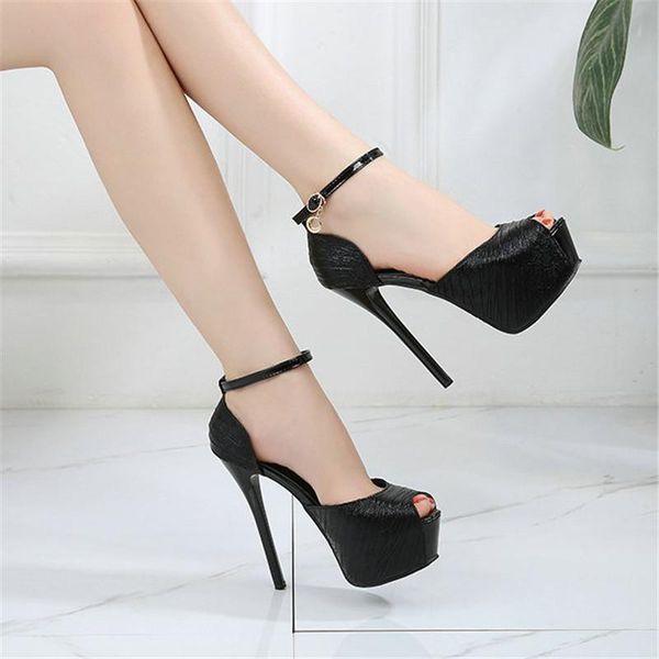 women sandals fashion peep-toe platform heels pumps shoes thin super high heels solid party ladies womans female sandals, Black
women sandals fashion peep-toe platform heels pumps shoes thin super high heels solid party ladies womans female sandals, Black