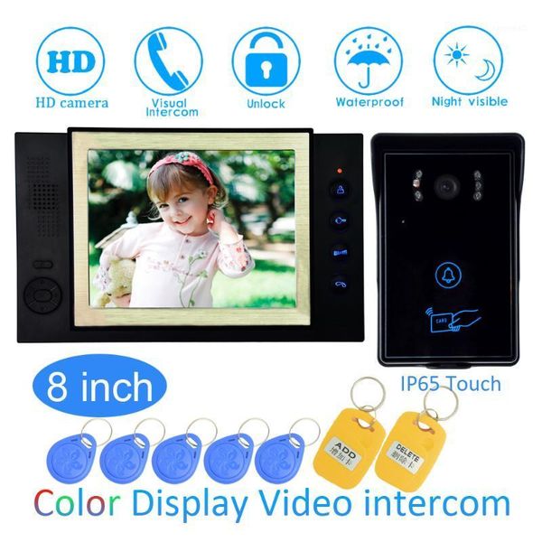 8'' color lcd video door phone house garden improvement device wire doorbell door release card unlock night vision ir hd camera1
8'' color lcd video door phone house garden improvement device wire doorbell door release card unlock night vision ir hd camera1