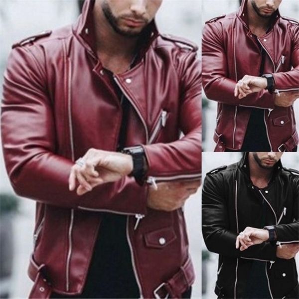 collar black red long sleeve winter zipper mont faux leather coats jacket men x1025, Black;brown
collar black red long sleeve winter zipper mont faux leather coats jacket men x1025, Black;brown