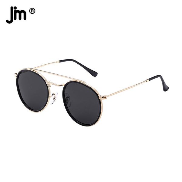 sunglasses retro polarized round men women vintage double bridge metal frame driving uv400, White;black
sunglasses retro polarized round men women vintage double bridge metal frame driving uv400, White;black