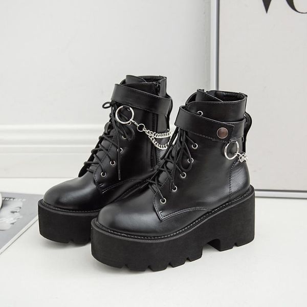 2021 news autumn women ankle boots round toe platform chunky heels female gothic style punk ladies shoes black size 35-39
2021 news autumn women ankle boots round toe platform chunky heels female gothic style punk ladies shoes black size 35-39