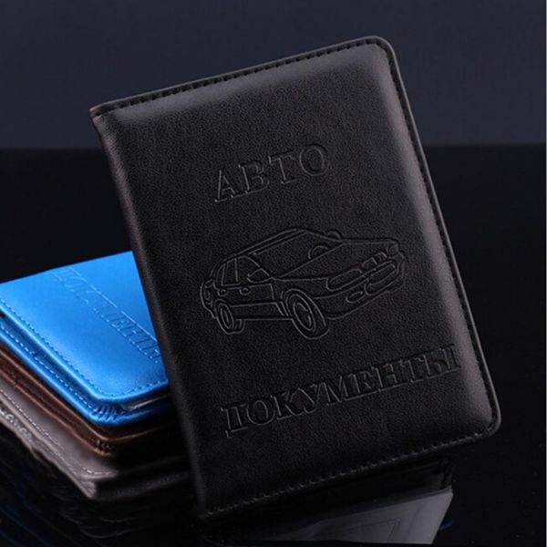 Pu Leather On Cover For Car Driving Documents Card Credit Holder Russian Driver License Bag Purse Wallet Case H Wmtdqe