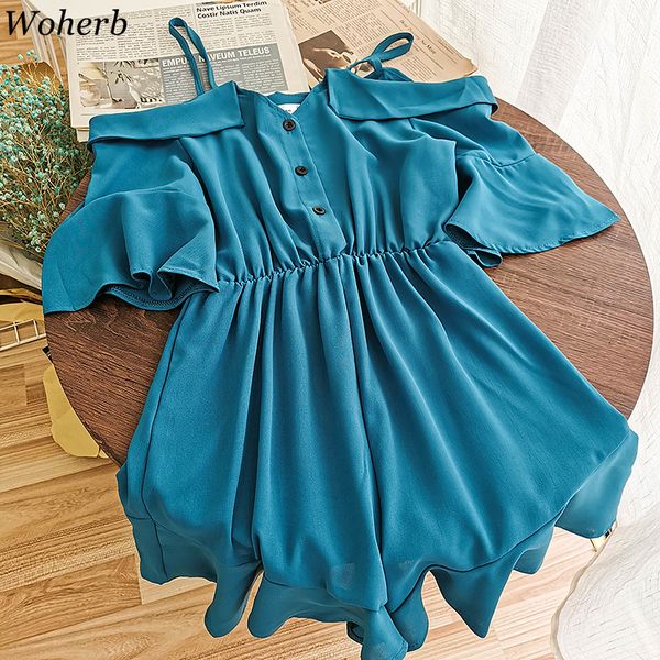 woherb rompers womens jumpsuit summer korean new arrival clothing loose sling playsuit loose wide leg short pants bodysuit 93282 t200704, Black;white
woherb rompers womens jumpsuit summer korean new arrival clothing loose sling playsuit loose wide leg short pants bodysuit 93282 t200704, Black;white