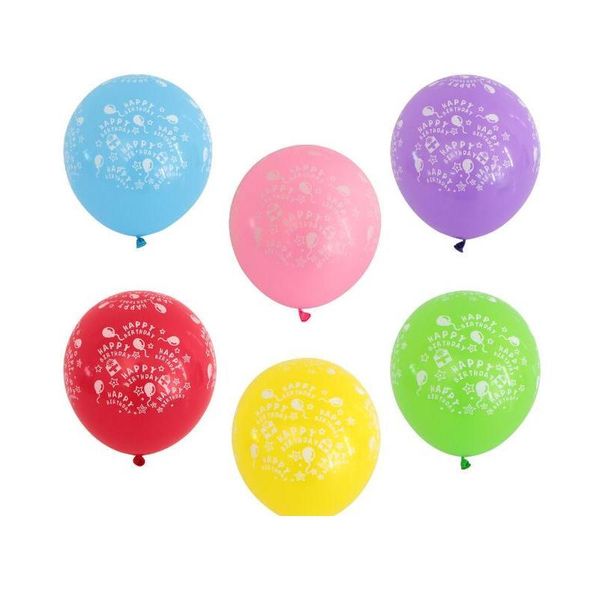 71pcs/lot 20pcs 12inch Happy Birthday Latex Balloons+50pcs Long Strip Magic Balloons+1 Pump Kids Birthday Party Decora Bbyiii