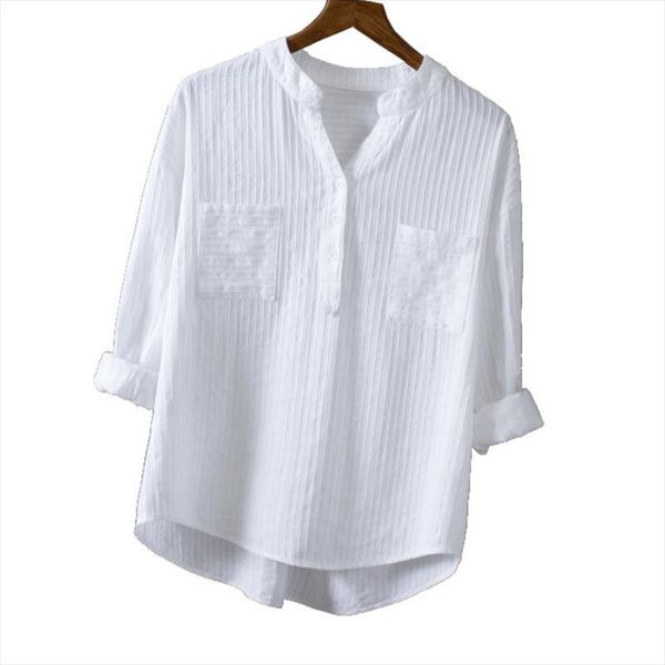 2020 spring summer women white shirts blouses v neck long sleeve shirts cotton casual women ly321
2020 spring summer women white shirts blouses v neck long sleeve shirts cotton casual women ly321