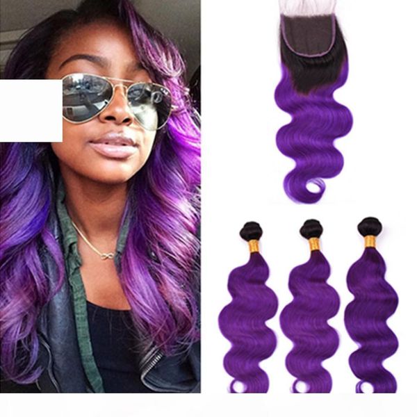 ombre purple body wave hair bundles with closure brazilian human hair 3 bundles #1b purple ombre weave wefts with 4x4 lace closure, Black;brown
ombre purple body wave hair bundles with closure brazilian human hair 3 bundles #1b purple ombre weave wefts with 4x4 lace closure, Black;brown
