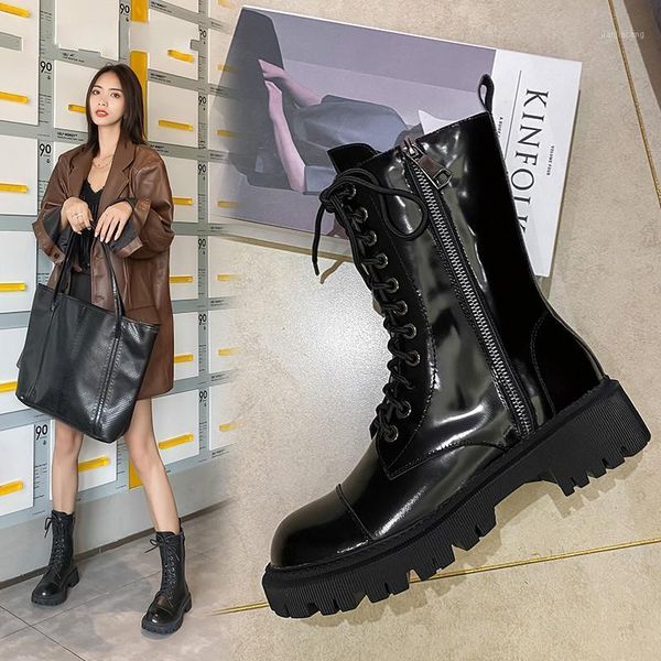 england retro high street fashion cowhide soft zippers high boots women shoes woman botas mujer shoes women 2020 new1, Black
england retro high street fashion cowhide soft zippers high boots women shoes woman botas mujer shoes women 2020 new1, Black