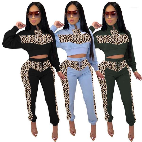 slim long sleeved zip neck suits fashion womens tracksuits womens designer tracksuits leopard panelled 2 piece pants casual, White
slim long sleeved zip neck suits fashion womens tracksuits womens designer tracksuits leopard panelled 2 piece pants casual, White