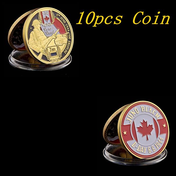 10pcs challenge craft juno beach military normandy 2rd canadian infantry division commemorative gold coin
10pcs challenge craft juno beach military normandy 2rd canadian infantry division commemorative gold coin