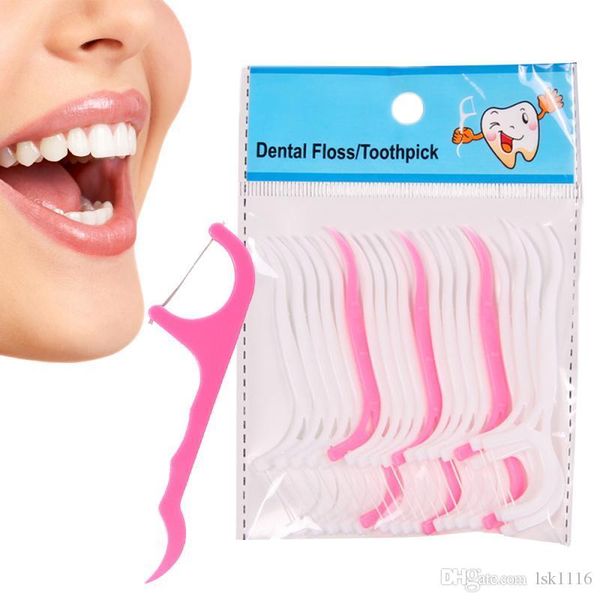 20pcs portable dental flosser oral hygiene dental sticks oral teeth pick suitable for daily life dental floss