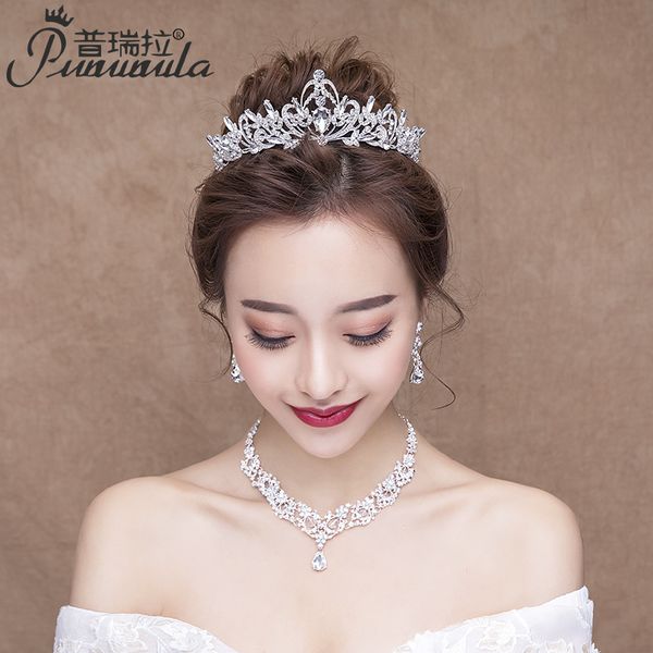 prilla bridal headdress crown three piece wedding dress accessories 2020 new korean earrings necklace jewelry, Silver
prilla bridal headdress crown three piece wedding dress accessories 2020 new korean earrings necklace jewelry, Silver