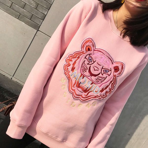 autumn winter tide embroidery tiger head sweater for men and women couple's wear plush pullover round neck loose fashion long sleeve, Black
autumn winter tide embroidery tiger head sweater for men and women couple's wear plush pullover round neck loose fashion long sleeve, Black