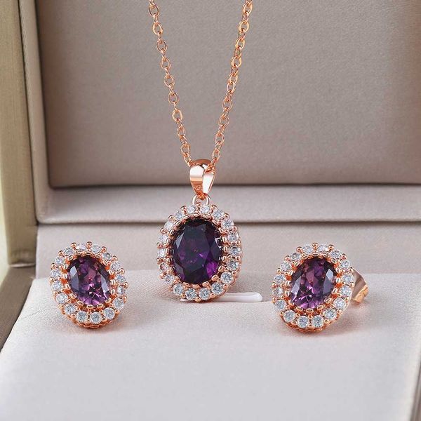 classic luxury purple crystal rosegold color fashion jewelry set zys384, Silver
classic luxury purple crystal rosegold color fashion jewelry set zys384, Silver