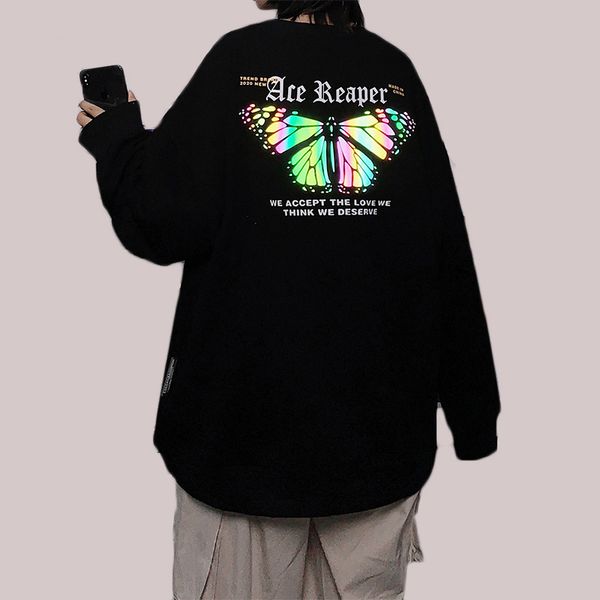 2021 new autumn standard kpop butterfly oversize harejuku goth with hoodie zauf, Black
2021 new autumn standard kpop butterfly oversize harejuku goth with hoodie zauf, Black