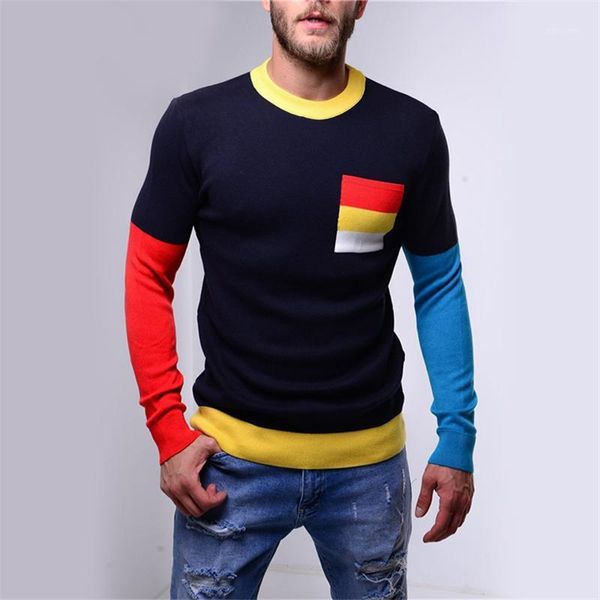 men's sweaters autumn o-neck patchwork hip hop high street pullover men fashion sweatercoat brand knitted sweater men1, White;black
men's sweaters autumn o-neck patchwork hip hop high street pullover men fashion sweatercoat brand knitted sweater men1, White;black