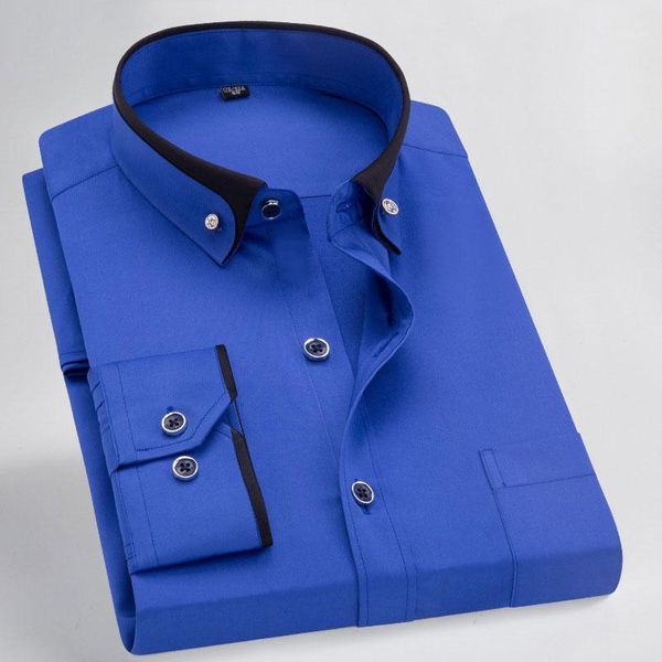new fashion men's business long sleeve dress shirts button-down collar solid formal work social slim fit smart casual shirt1, White;black
new fashion men's business long sleeve dress shirts button-down collar solid formal work social slim fit smart casual shirt1, White;black