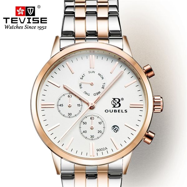 swiss tevise student fashion sports quartz watch men's watch men's watch steel band waterproof business 3, Slivery;brown
swiss tevise student fashion sports quartz watch men's watch men's watch steel band waterproof business 3, Slivery;brown