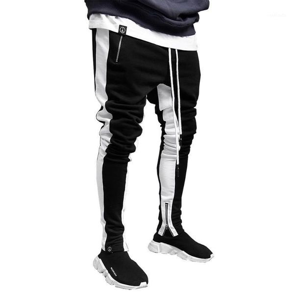 fashion street men's zipper pencil pants elasticated belt casual sweatpants skinny sidestripe jogger sportpants1, Black
fashion street men's zipper pencil pants elasticated belt casual sweatpants skinny sidestripe jogger sportpants1, Black