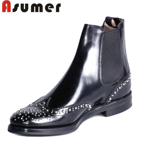 boots asumer 2021 fashion ankle for women solid comfortable commuting winter round toe slip on genuine leather1, Black
boots asumer 2021 fashion ankle for women solid comfortable commuting winter round toe slip on genuine leather1, Black