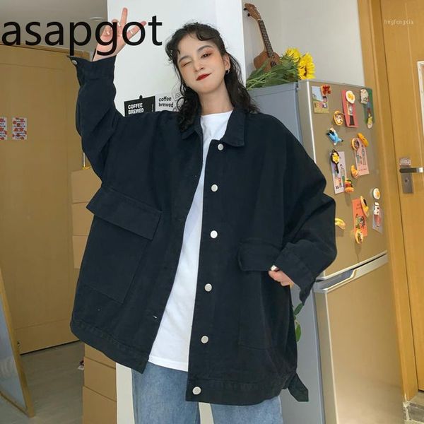 autumn korean harajuku plus size safari style turn down collar loose black coat bf full sleeve jacket women wild chic streetwear1, Black;brown
autumn korean harajuku plus size safari style turn down collar loose black coat bf full sleeve jacket women wild chic streetwear1, Black;brown