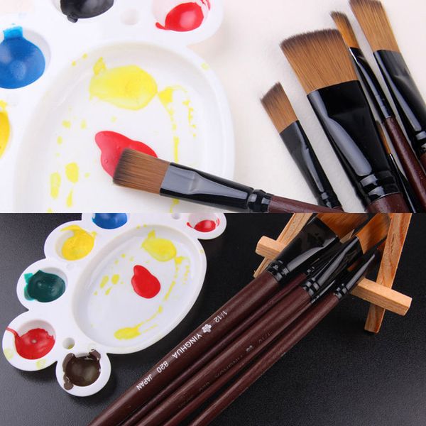 6pcs nylon oil watercolor paint brush pen set wooden handle for oil acrylic painting art paint brushes supplies papelaria, Black;red
6pcs nylon oil watercolor paint brush pen set wooden handle for oil acrylic painting art paint brushes supplies papelaria, Black;red