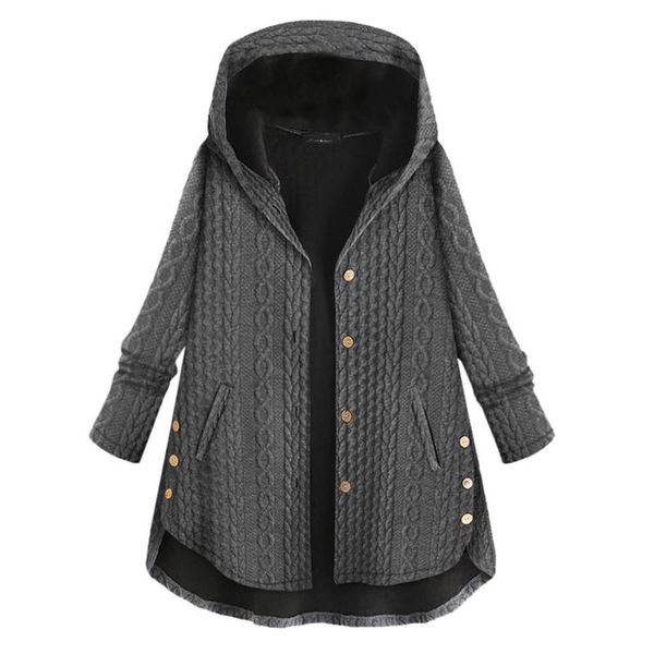 large size women hooded long-sleeved vintage ladies thick fleece coats buckle coat autumn winter wool coat women casual jackets, Black
large size women hooded long-sleeved vintage ladies thick fleece coats buckle coat autumn winter wool coat women casual jackets, Black