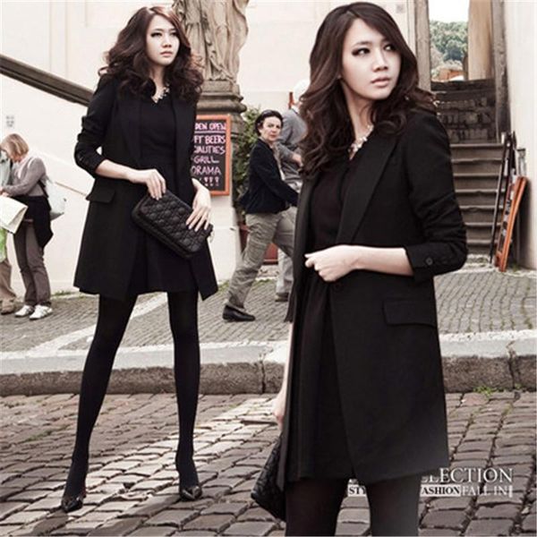 women's suits & blazers 2021 fashion suit long section blazer large size casual jackets korean slim spring autumn coat x692, White;black
women's suits & blazers 2021 fashion suit long section blazer large size casual jackets korean slim spring autumn coat x692, White;black