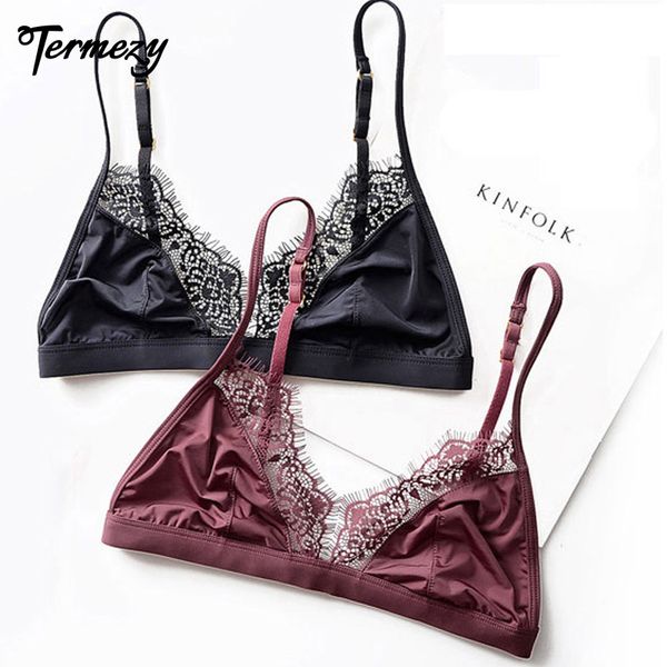 termezy satin bra ultra-thin wireless bralette lingerie lace 3/4 cup women brassiere underwear female soft comfortable 201013, Red;black
termezy satin bra ultra-thin wireless bralette lingerie lace 3/4 cup women brassiere underwear female soft comfortable 201013, Red;black