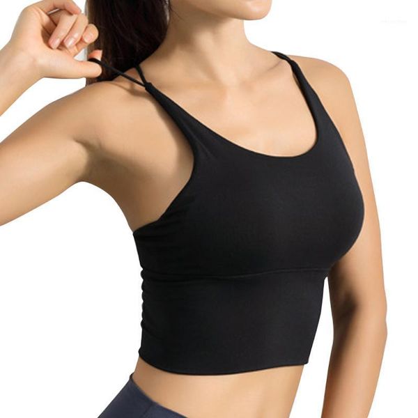 gym clothing women cute yoga sports bra strappy workout clothes vest no steel ring bhd21, White;black
gym clothing women cute yoga sports bra strappy workout clothes vest no steel ring bhd21, White;black
