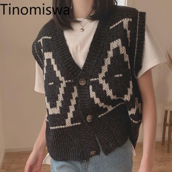 women's vests tinomiswa arrival single breasted vest women v neck sleeveless knitted cardigan waistcoat casual vintage chalecos mujer, Black;white
women's vests tinomiswa arrival single breasted vest women v neck sleeveless knitted cardigan waistcoat casual vintage chalecos mujer, Black;white