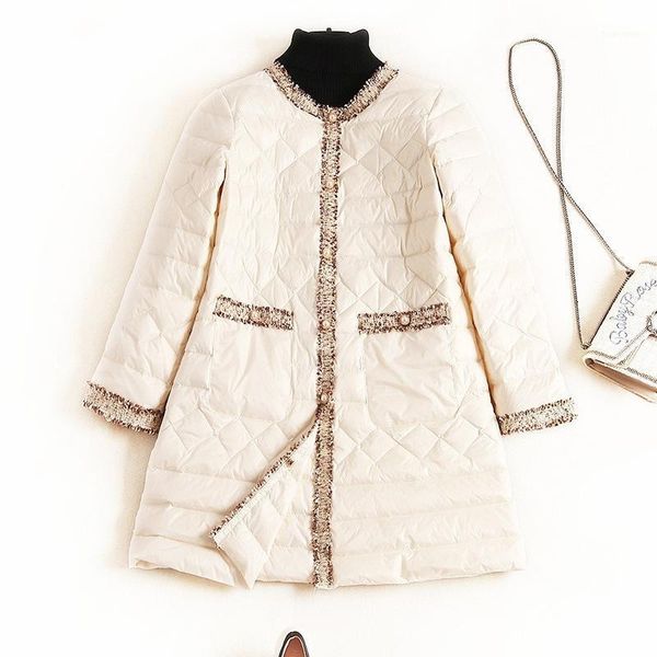 lightweight slim long down jacket for women 2020 winter fashion tweed contrast color single breasted warm plus size parka coat1, Black
lightweight slim long down jacket for women 2020 winter fashion tweed contrast color single breasted warm plus size parka coat1, Black