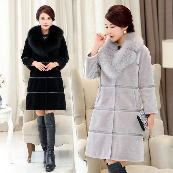 women's fur & faux luxury coats large size 5xl women winter thick long jacket fashion fake collar outerwear, Black
women's fur & faux luxury coats large size 5xl women winter thick long jacket fashion fake collar outerwear, Black