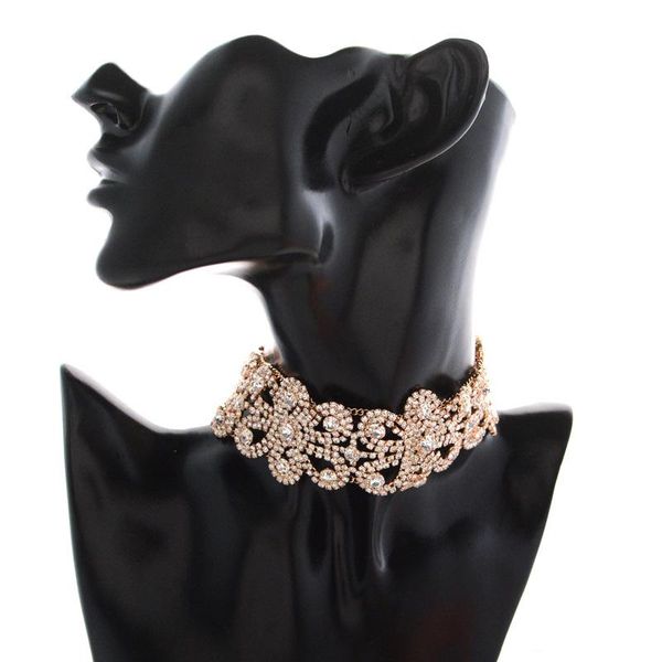 chokers european american exaggerated big name necklace fashionable full delicate flower crystal collar alloy vintage women's choker, Golden;silver
chokers european american exaggerated big name necklace fashionable full delicate flower crystal collar alloy vintage women's choker, Golden;silver