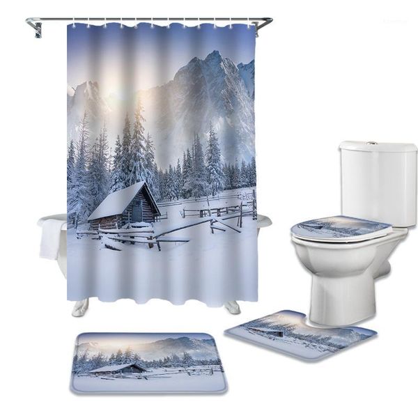 winter snow mountain morning scenery house waterproof bath shower curtain rug set bath mat toliet cover polyester shower curtain1
winter snow mountain morning scenery house waterproof bath shower curtain rug set bath mat toliet cover polyester shower curtain1