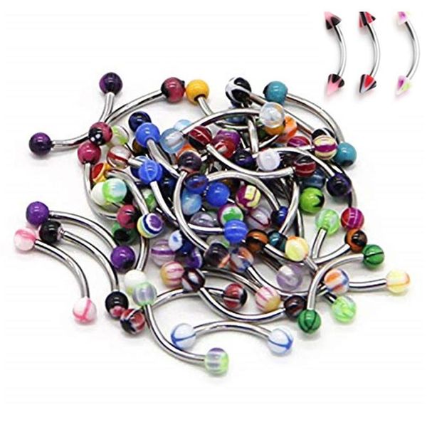 10 20 30 50pcs stainless steel eyebrow piercing ring curved barbell tragus helix piercing rook labret eyebrow piercing jewelry f bbysap, Silver
10 20 30 50pcs stainless steel eyebrow piercing ring curved barbell tragus helix piercing rook labret eyebrow piercing jewelry f bbysap, Silver