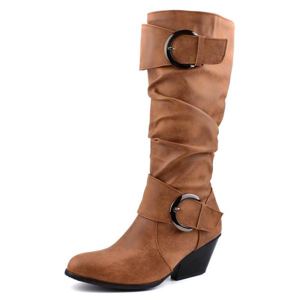 new women high heel autumn mid calf boots female zip buckle platform spike heels plus size ladies fashion shoes 35-43, Black
new women high heel autumn mid calf boots female zip buckle platform spike heels plus size ladies fashion shoes 35-43, Black