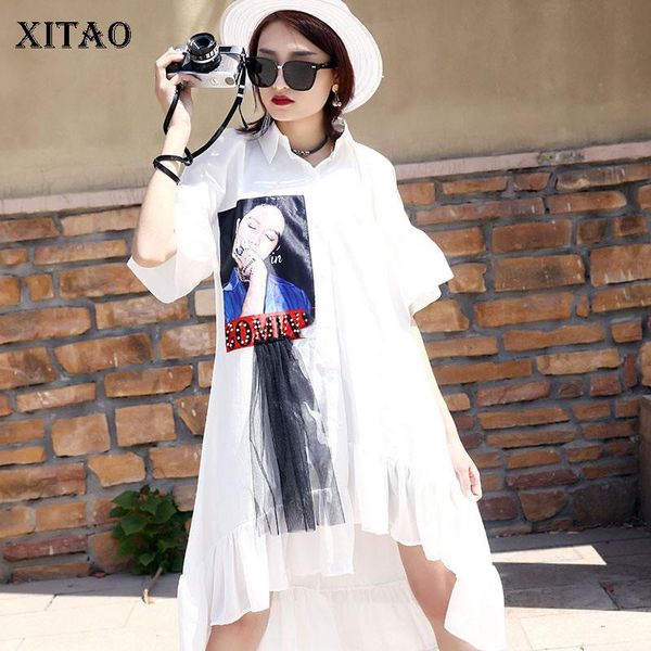 xitao vintage ruffle dress women print pattern irregular elegant goddess fan minority single breast minority dress dmy3343, Black;gray 
xitao vintage ruffle dress women print pattern irregular elegant goddess fan minority single breast minority dress dmy3343, Black;gray