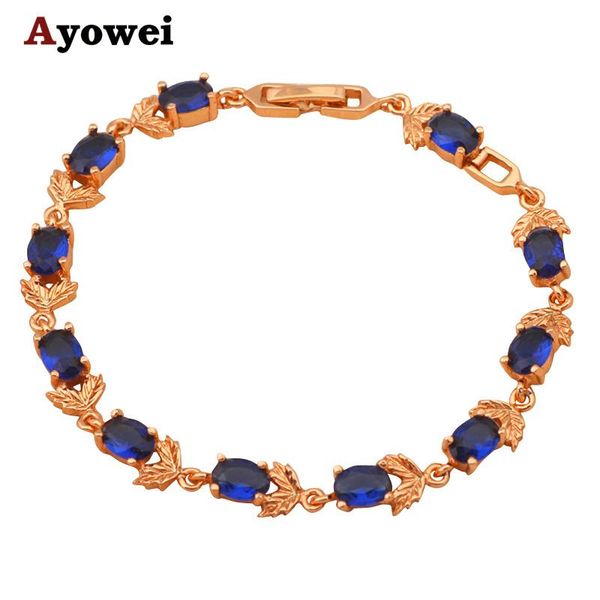 link, chain classic zircon jewelry deep blue crystal zirconia inlay rose gold color charm bracelets for women fashion tb663a, Black
link, chain classic zircon jewelry deep blue crystal zirconia inlay rose gold color charm bracelets for women fashion tb663a, Black