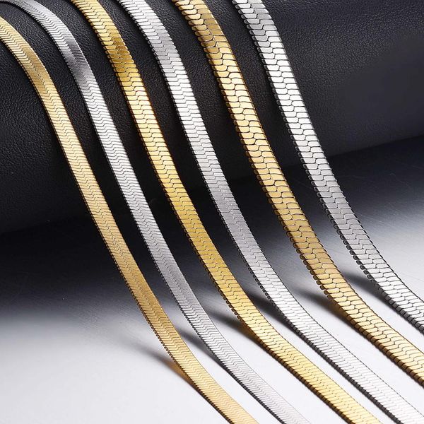 1pc width 4mm/5mm/6mm stainless steel flat snake chain necklace jewelry for men women, Golden;silver
1pc width 4mm/5mm/6mm stainless steel flat snake chain necklace jewelry for men women, Golden;silver