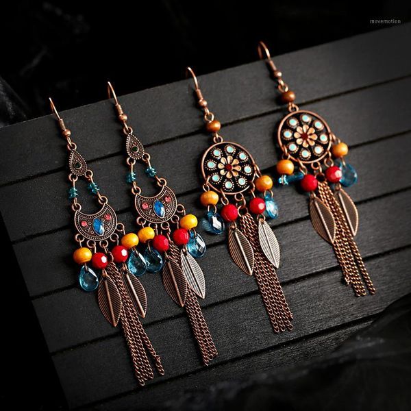2020 women's geometric bronze long chain tassel jhumka earrings bohemia flower tibetan earrings oorbellen1, Silver
2020 women's geometric bronze long chain tassel jhumka earrings bohemia flower tibetan earrings oorbellen1, Silver