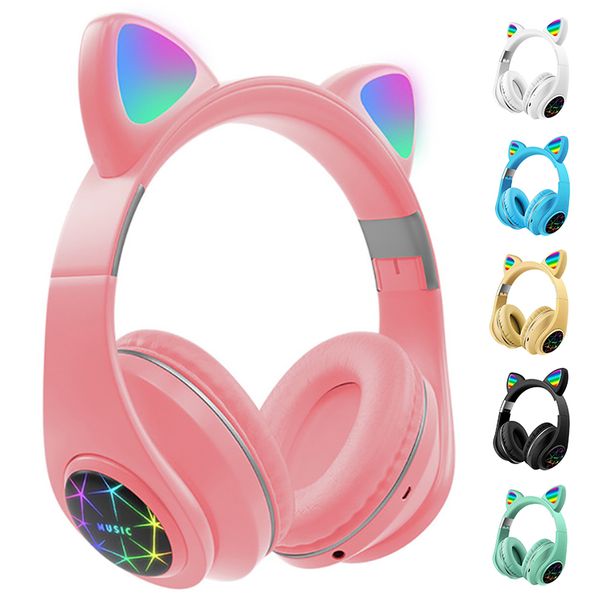 m2 cat ear luminous head-mounted headphones earphone wireless bluetooth headset with mic hands-child children's gifts
m2 cat ear luminous head-mounted headphones earphone wireless bluetooth headset with mic hands-child children's gifts
