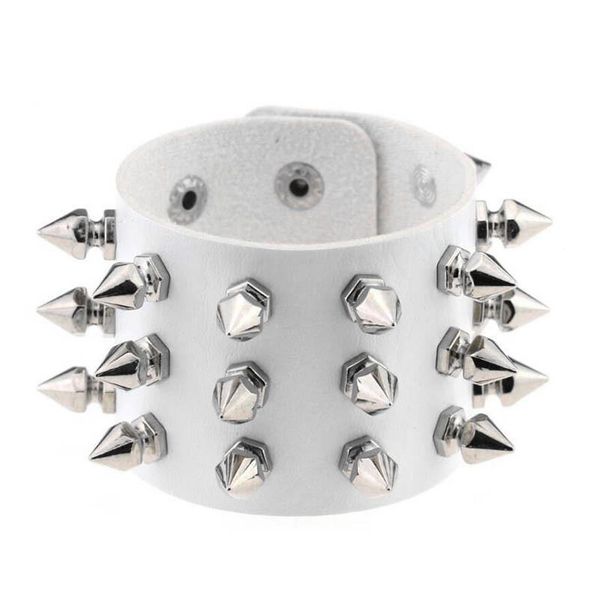 gothic rock spikes rivet stud wide leather cuff bracelet bangle wristbands charm bracelet fashion jewe jllome, White
gothic rock spikes rivet stud wide leather cuff bracelet bangle wristbands charm bracelet fashion jewe jllome, White