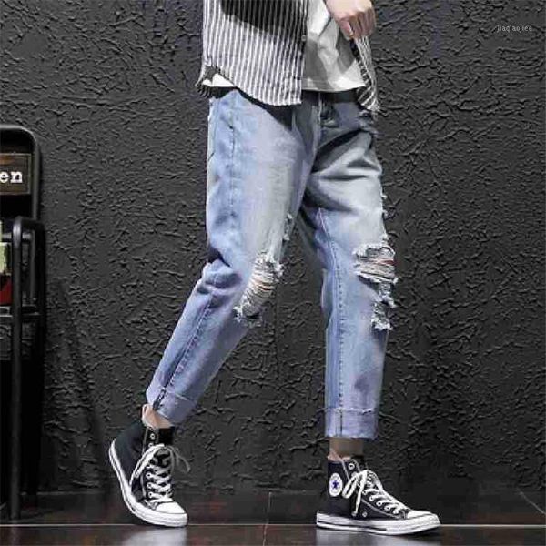 spring and summer new broken hole nine pants plus fertilizer xl mens jeans fat mens tooling pants retro straight jeans1, Blue
spring and summer new broken hole nine pants plus fertilizer xl mens jeans fat mens tooling pants retro straight jeans1, Blue